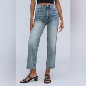 Everlane - 90s Way High Straight Jean - Size 25 - Vintage Light Wash